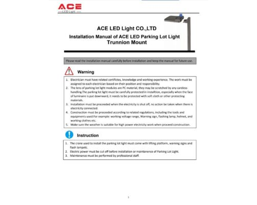 Trunnion Mount Installation Manual